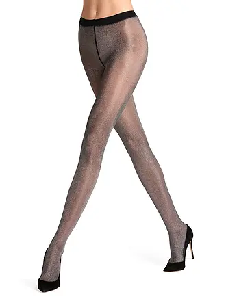 FALKE | Modestrumpfhose GLITTER black / silver | 